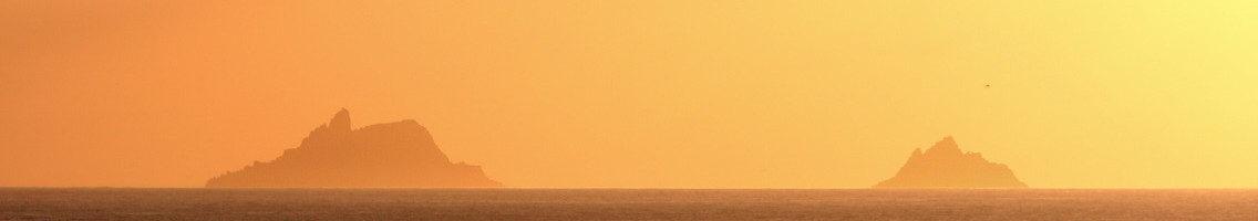 Skellig Michael and Skellig Beag during sunset